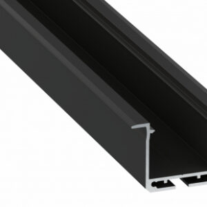 Profil LED wpuszczany inDILEDA czarny lakierowany 3 m