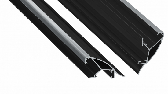 Profil LED przysufitowy CONVA czarny lakierowany 2 m