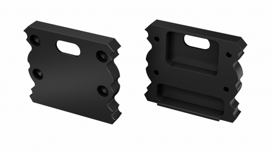 Zaślepka ALU do profilu TALIA czarna z otworem