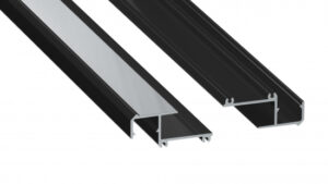 Profil LED krawędziowy IPA12 czarny lakierowany 3 m