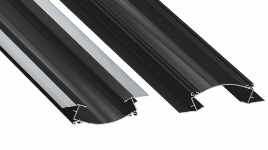 8ed99dea8859fc7c36c26f0a5fd7 Profil LED sufitowy VEDA czarny lakierowany 1 m