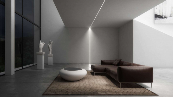 Profil LED wpuszczany SUBLI czarny lakierowany 1 m