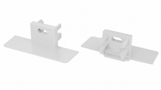 Zaślepka do profilu MONO biała z otworem