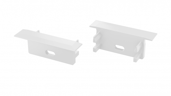 Zaślepka do profilu GEMI biała z otworem