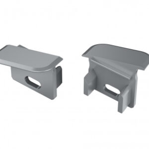 Zaślepka do profilu V srebrna lakierowana prawa z otworem