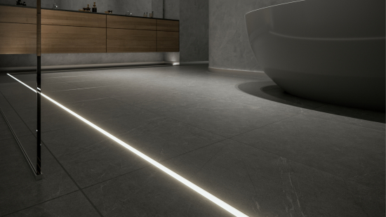 Profil LED podłogowy RUNO czarny lakierowany 3 m