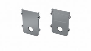 Zaślepka ALU do profilu STRADA M3 srebrna z otworem