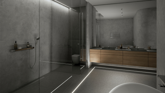 Profil LED podłogowy RUNO czarny lakierowany 3 m