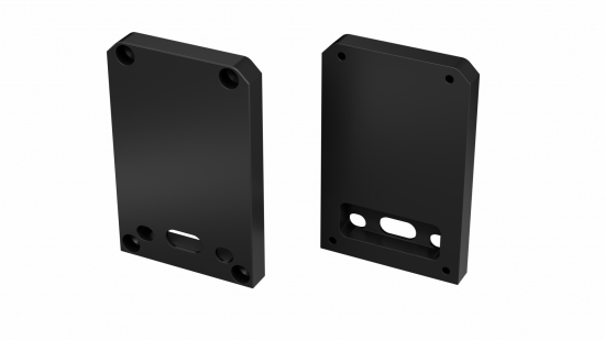 Zaślepka ALU do profilu TALIA M2 czarna z otworem