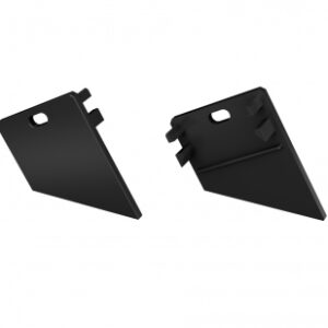 Zaślepka ALU do profilu DUO czarna prawa z otworem