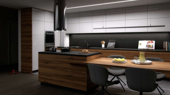 Profil LED wpuszczany inTALIA czarny lakierowany 2 m