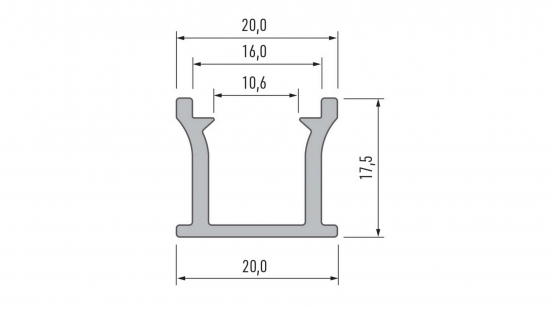 Profil LED podłogowy RUNO czarny lakierowany 2 m