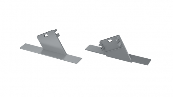 Zaślepka do profilu DUO srebrna lakierowana lewa z otworem