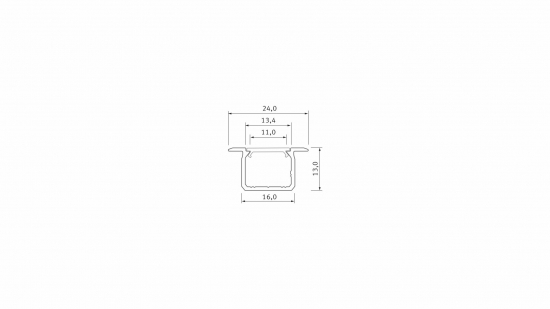 Profil LED typ U czarny 3 m – zestaw 10 sztuk