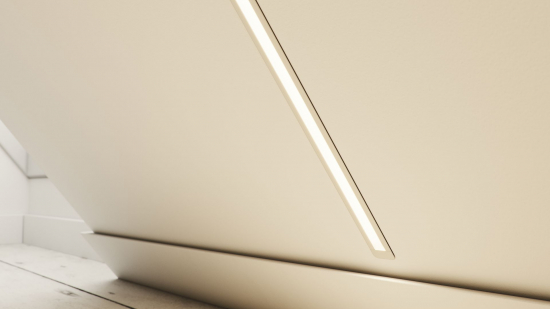 Profil LED wpuszczany typ U surowy 2 m