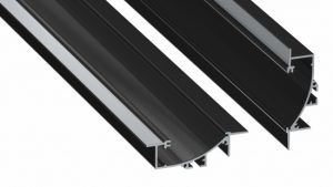 Profil LED przypodłogowy TIANO czarny lakierowany 1 m
