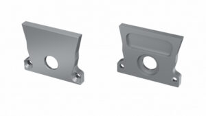 Zaślepka ALU do profilu STRADA srebrna z otworem