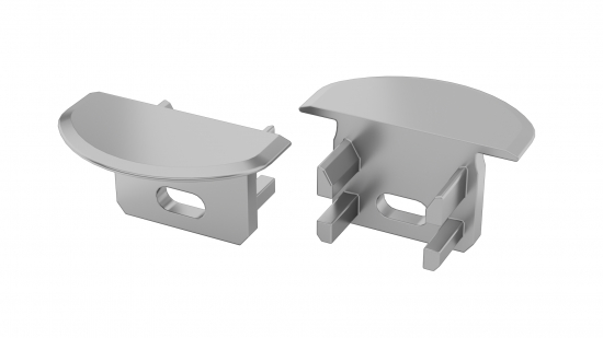 Zaślepka do profilu U szara z otworem