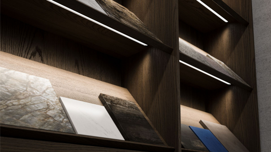 Profil LED wpuszczany kątowy V surowy 2 m