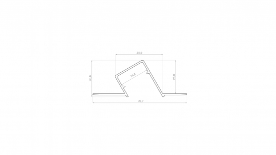 Profil LED GK kątowy DUO biały lakierowany 2 m