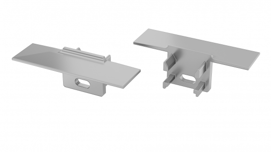 Zaślepka do profilu GAUDI szara z otworem