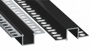 Profil LED podtynkowy GK GAUDI czarny lakierowany 1 m