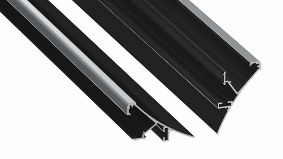 Profil LED przysufitowy LOGI czarny lakierowany 1 m