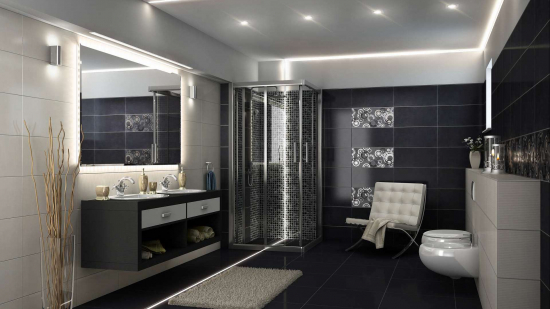 Profil LED wpuszczany INSO czarny lakierowany 1 m