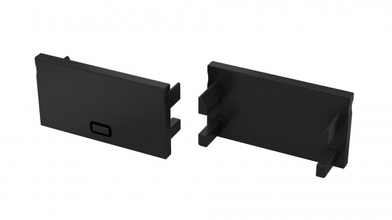 Zaślepka do profilu PLATO czarna 2w1