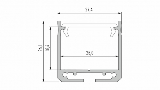 f1d5ecb8e2f903547055952c6e9c Profil LED nawierzchniowy DILEDA czarny lakierowany 2 m
