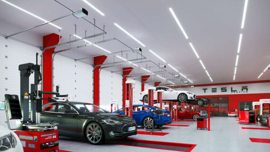 Profil LED szeroki wpuszcz. inLARGO czarny lakierowany 1 m