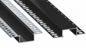 Profil LED podtynkowy GK HIRO czarny lakierowany 1 m