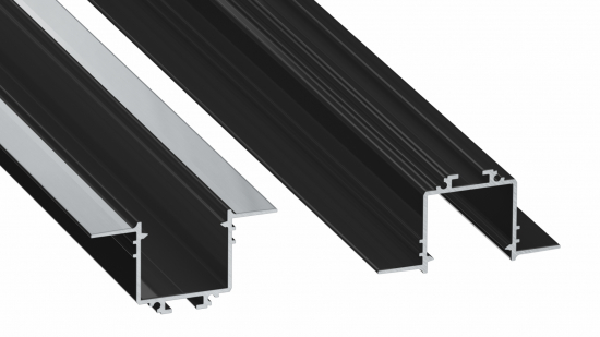 Profil LED wpuszczany SUBLI czarny lakierowany 3 m