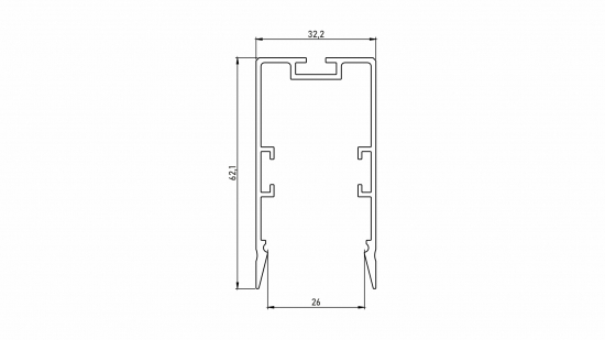 Profil montażowy FIXO M1 srebrny anodowany 3 m