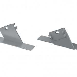 Zaślepka do profilu DUO srebrna lakierowana prawa z otworem