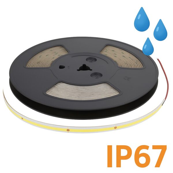 15ced2fb35bc2f2fd944420d62b80046 Taśma LED COB 48V IP67 8W CRI90 480 LED/m Ciepła 20m