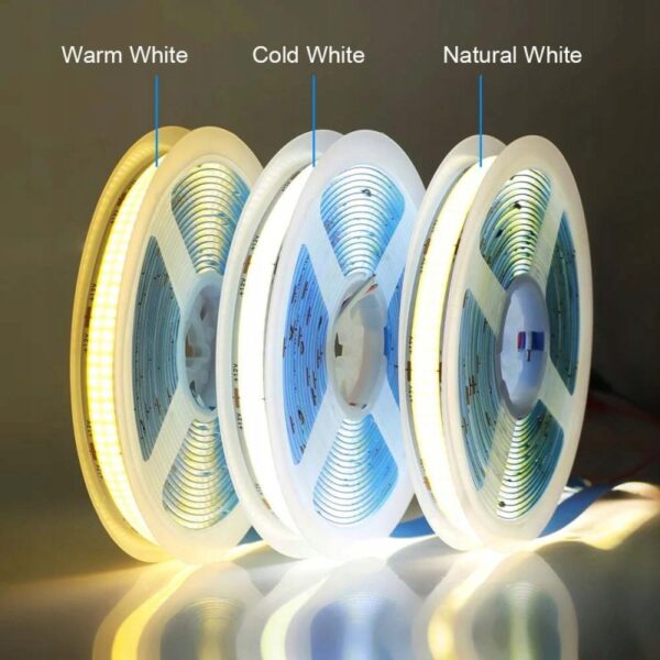 465be7064b3b1fc5c3bd7fce4c846d77 Taśma LED COB 24V 18W/m 640 LED CRI90 Naturalna 5m