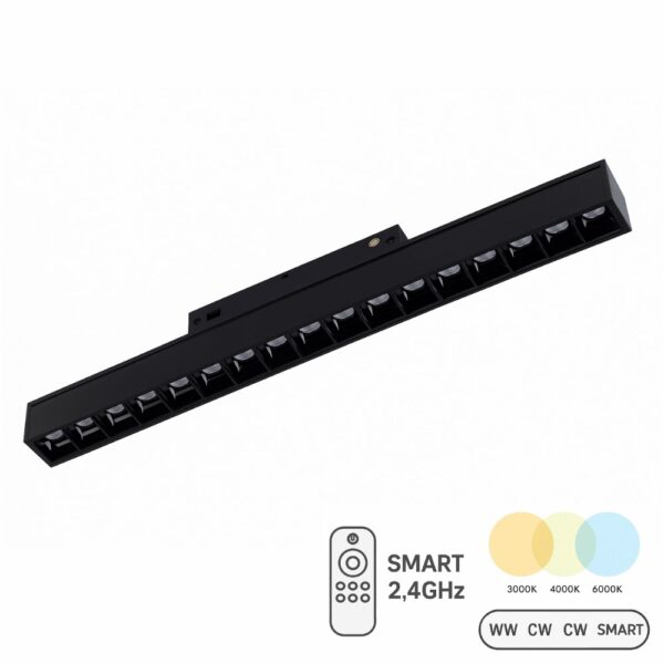 Lampa magnetyczna punktowa 18W 33cm CCT Switch Czarna