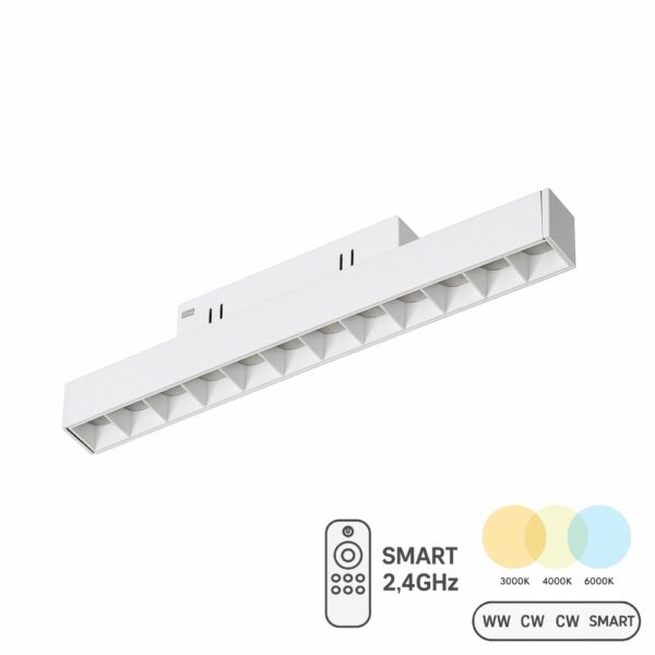 Lampa magnetyczna punktowa 12W 22cm CCT Switch Biała