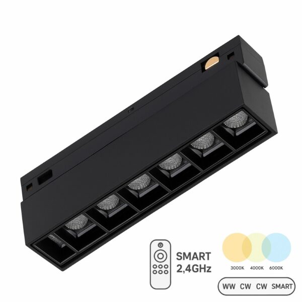 Lampa magnetyczna punktowa 6W 11cm CCT Switch Czarna