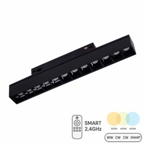 2dbee3b29259db2eaafdb9a7223e08e9 Lampa magnetyczna punktowa 12W 22cm CCT Switch Czarna