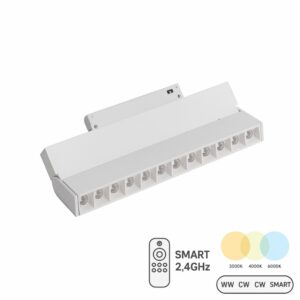 Reflektor magnetyczny punktowy 12W 22cm CCT Switch Biały