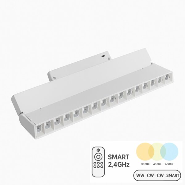 Reflektor magnetyczny punktowy 18W 33cm CCT Switch Biały