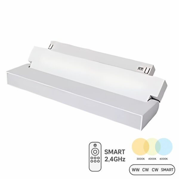 3980061c3a8f4a43791b5ed5e3400b62 Reflektor magnetyczny mleczny 12W 22cm CCT Switch Biały