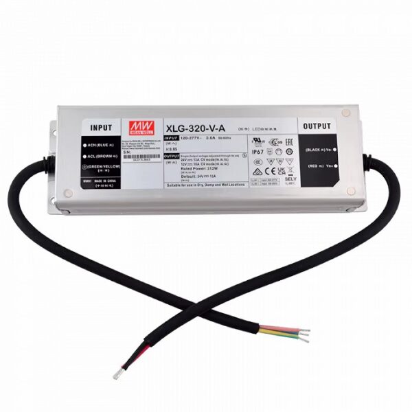 39ce177536c9d69e3680fc86aa3c3f44 Zasilacz LED IP67 Mean Well XLG-320-V-A 12V/24V 216W/312W