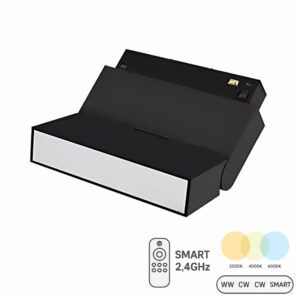 Reflektor magnetyczny mleczny 6W 11cm CCT Switch Czarny