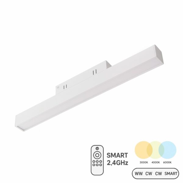 Lampa magnetyczna mleczna 12W 30cm CCT Switch Biała