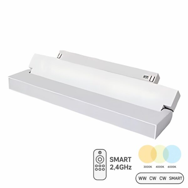 Reflektor magnetyczny mleczny 18W 33cm CCT Switch Biały