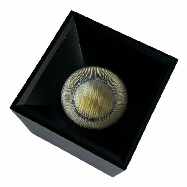Oprawa kwadratowa LED 12W CRI90 natynkowa IP65 Czarna
