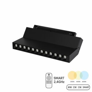 Reflektor magnetyczny punktowy 12W 22cm CCT Switch Czarny